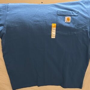 Carhartt Short Sleeve Pocket Tee in Medium Blue